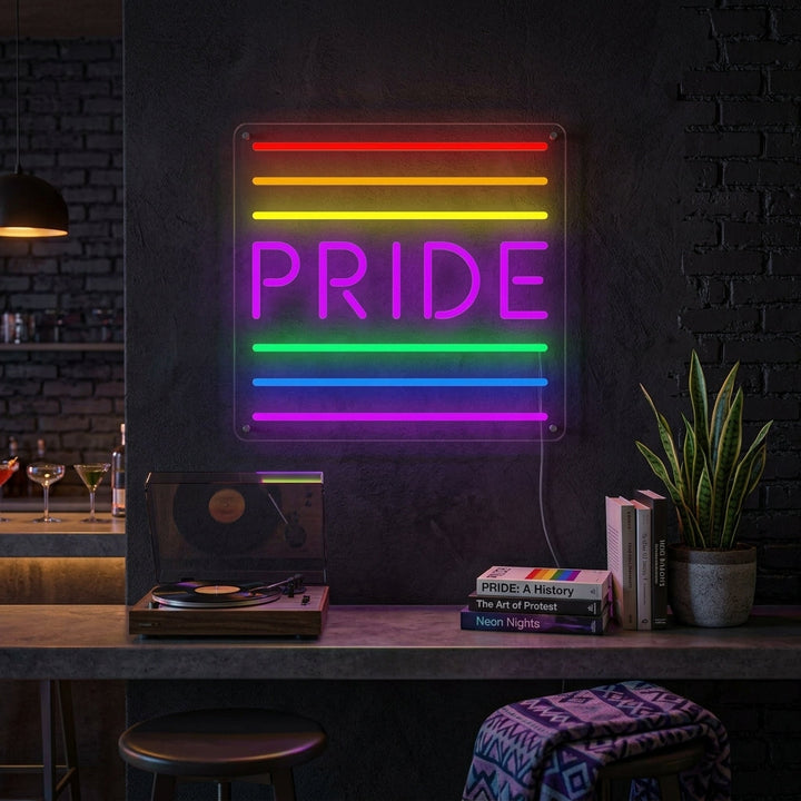 "LGBT Pride Rainbow Flag" Neon Sign