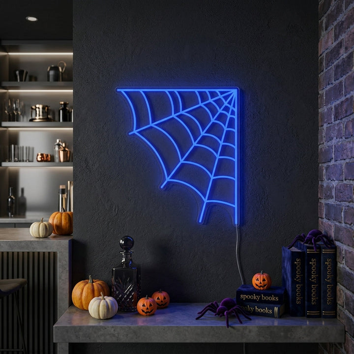 "Halloween Spider Web" Neon Sign