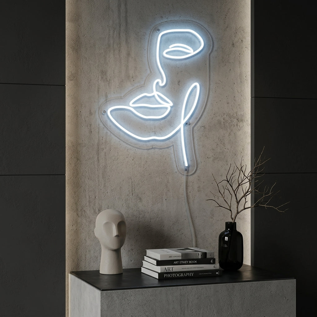 "Abstract Women Face" Neon Sign