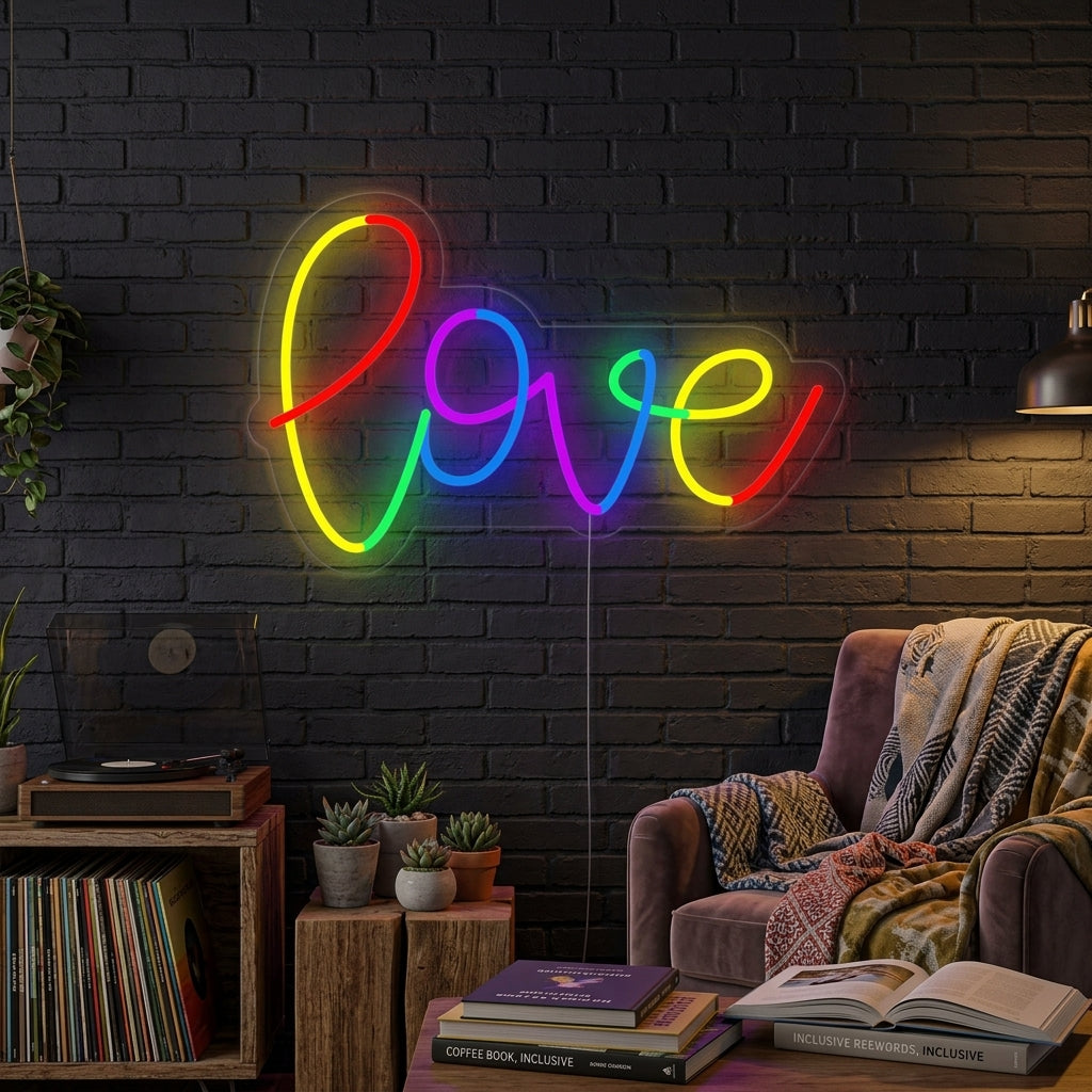 "LGBT Rainbow Love" Neon Sign