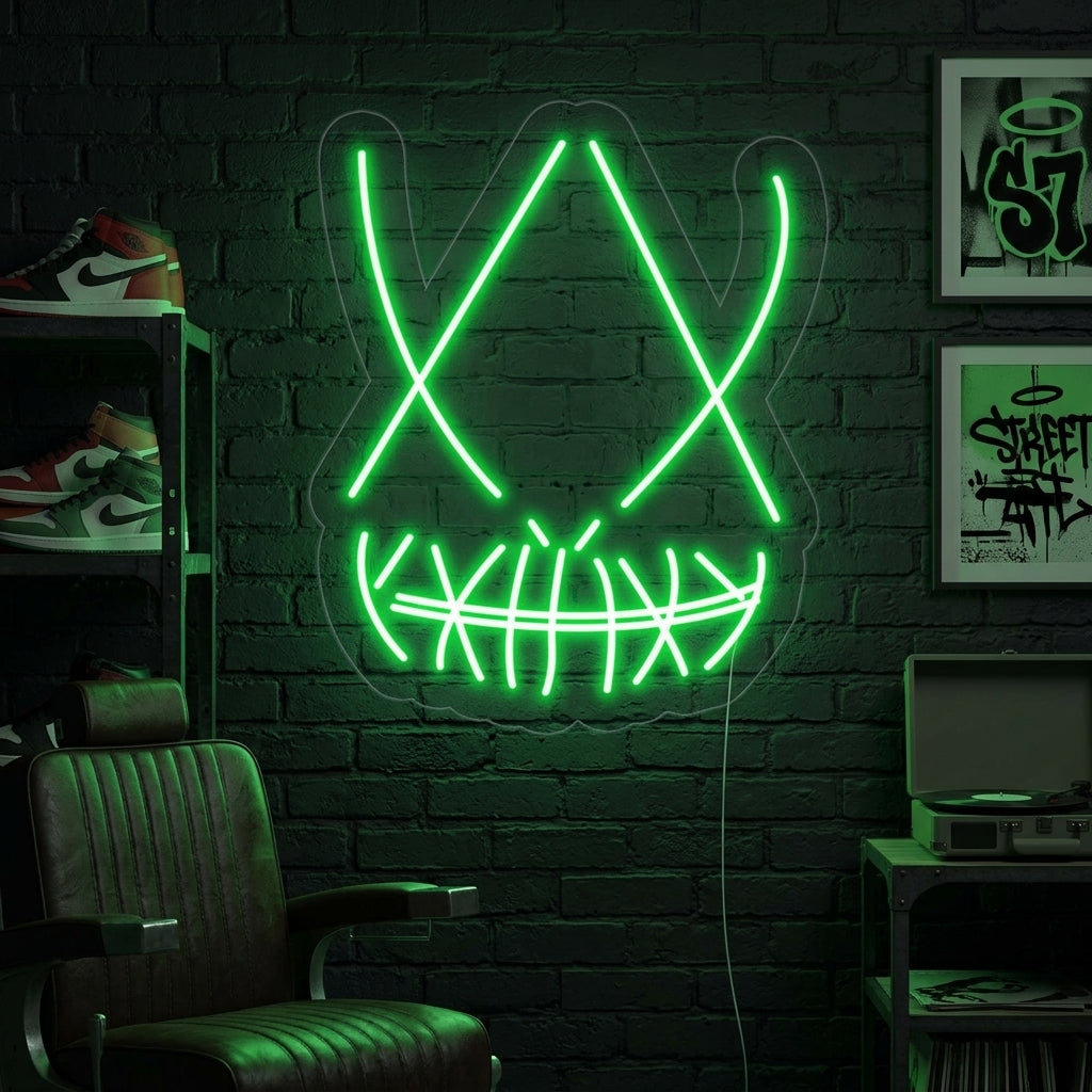"Skull Musk" Neon Sign