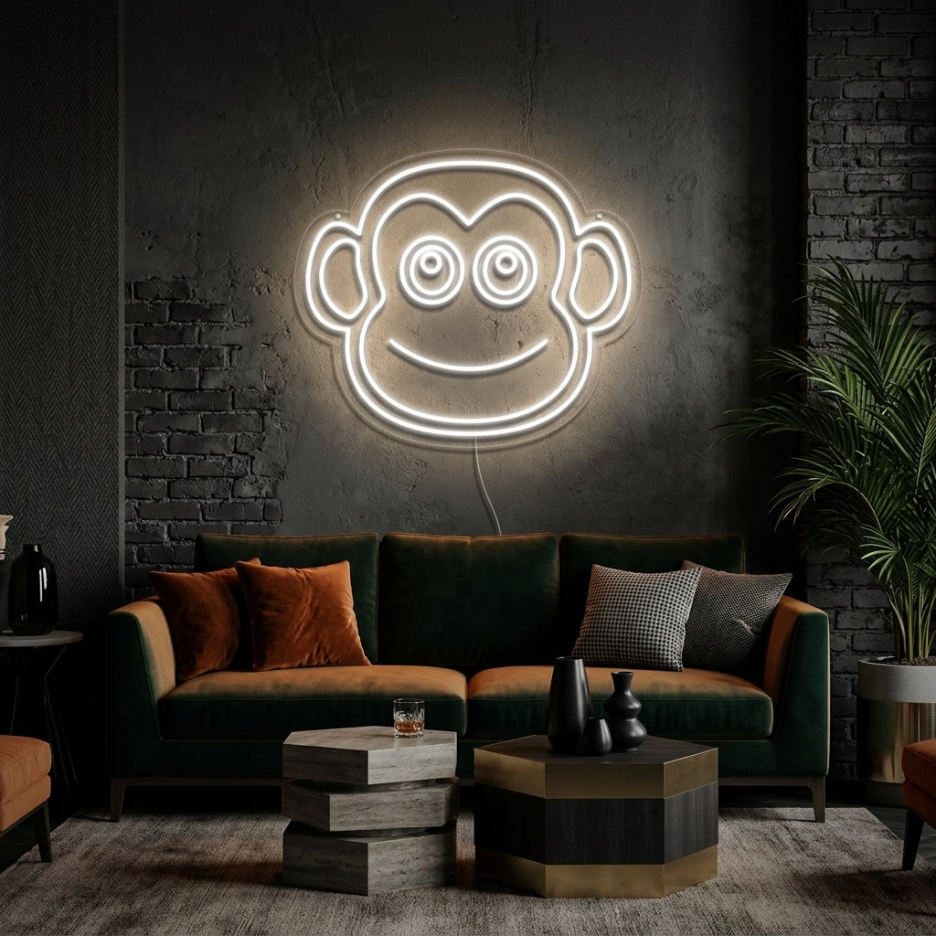 "Monkey Face" Neon Sign