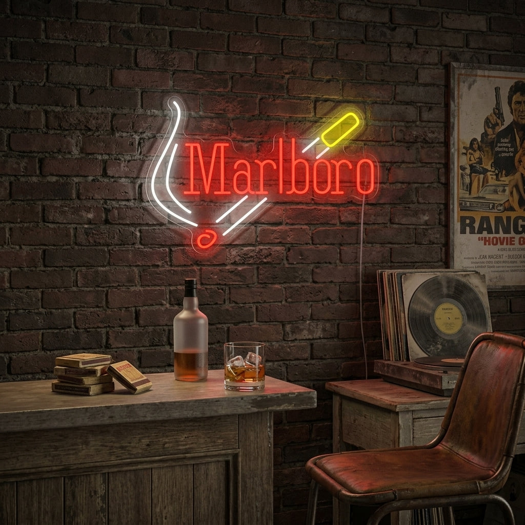 "Cigarette Logo" Neon Sign
