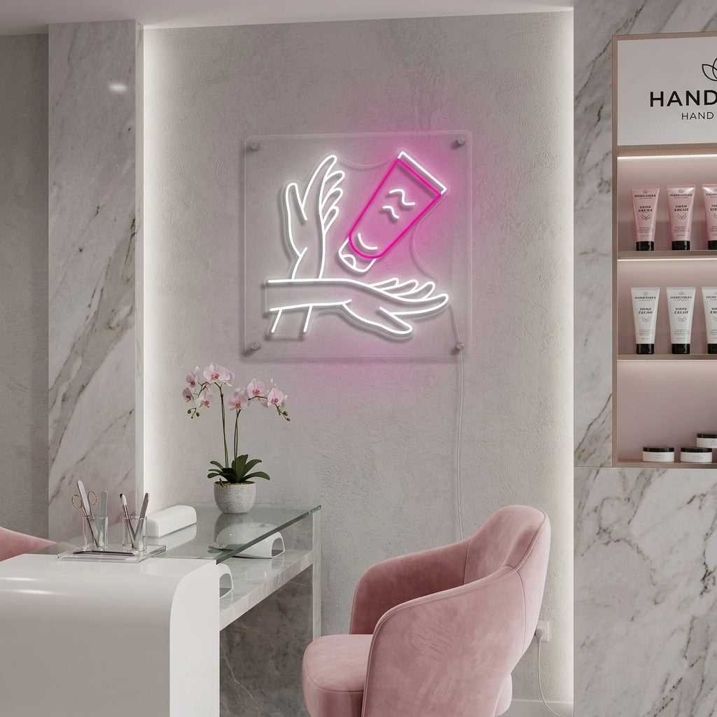 "Hand Care" Neon Sign