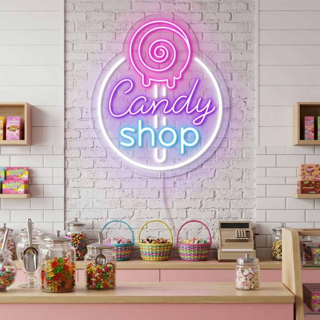"Candy Shop" Neon Sign