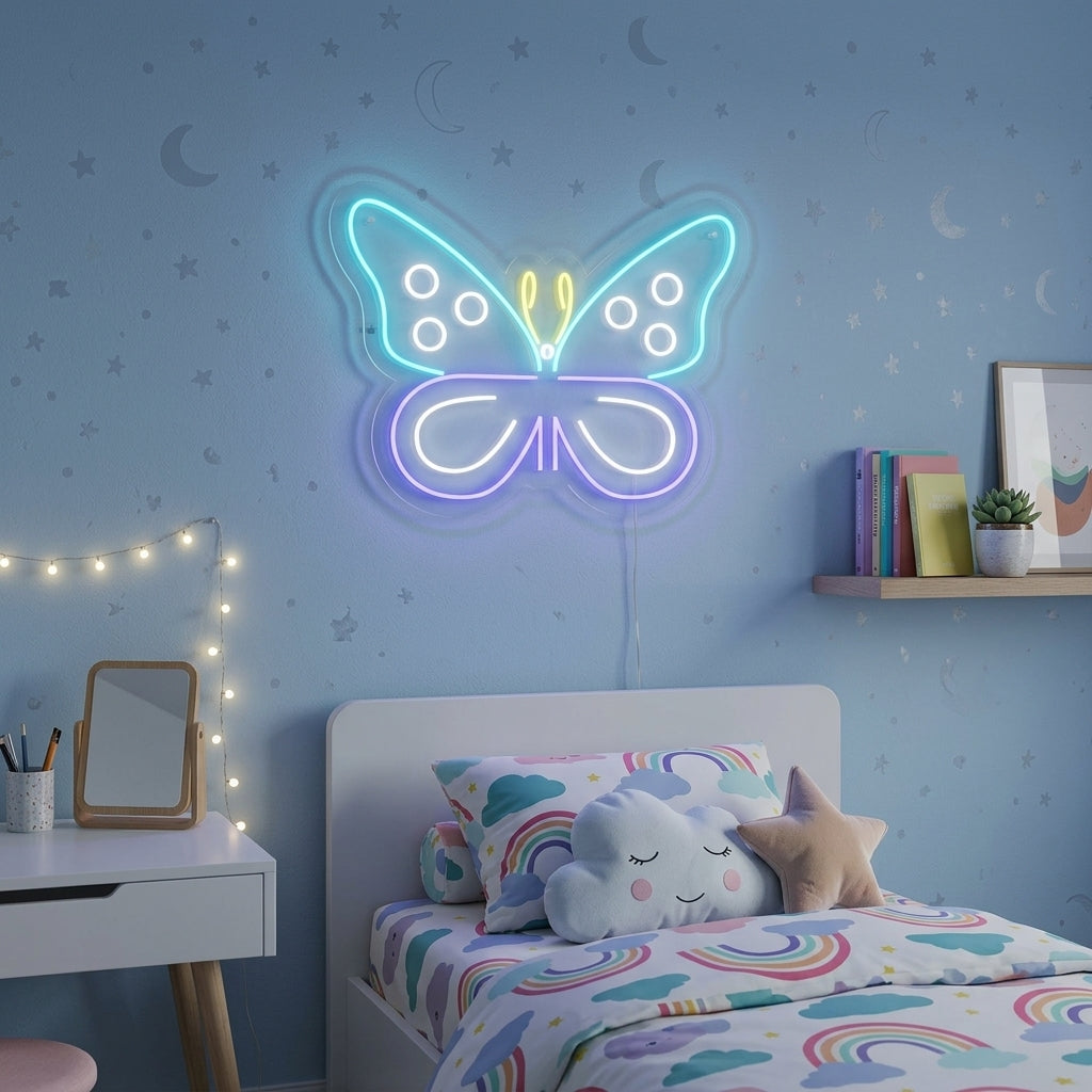 "Blue Butterfly" Neon Sign