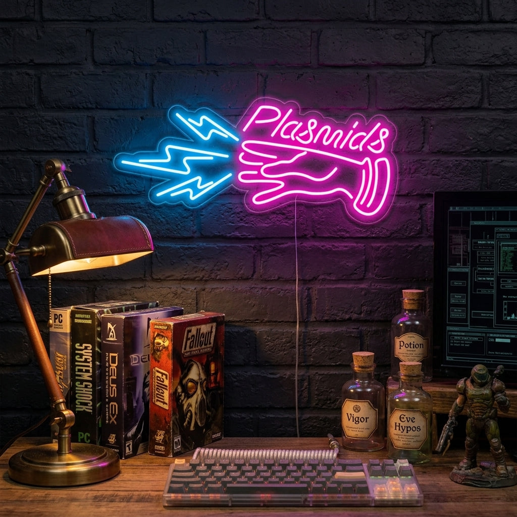 "Plasmids, Gamer Bedroom Decor" Neon Sign