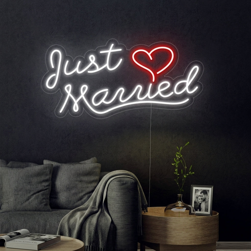 "Just Married" Neon Sign