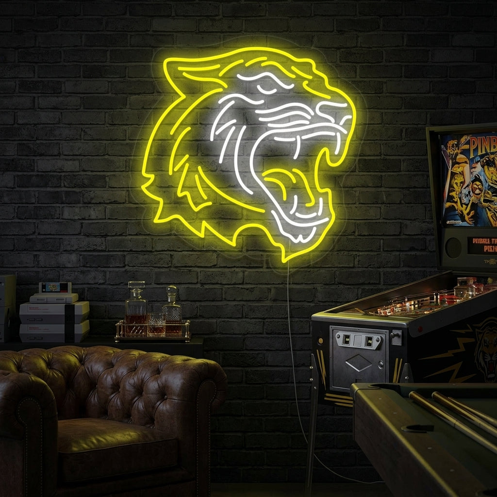 "Tiger Head Animal" Neon Sign