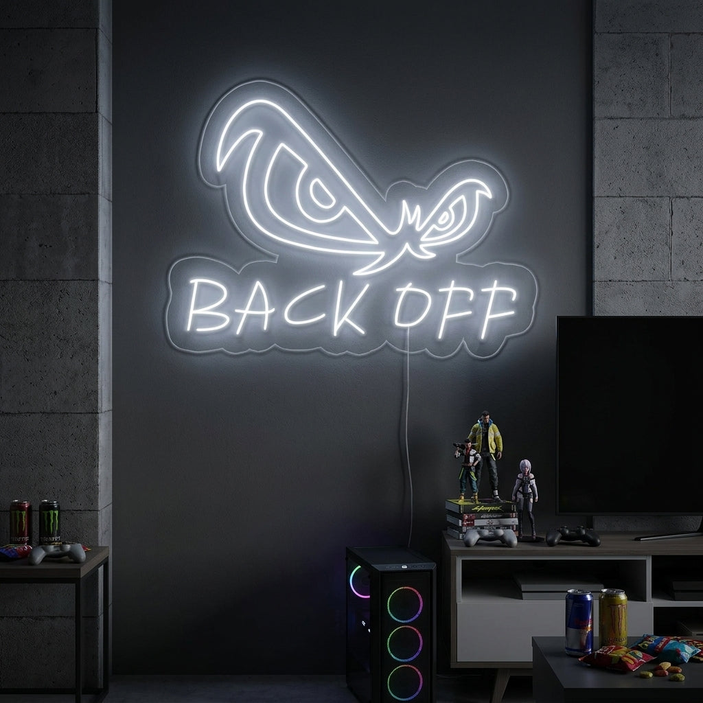 "Back Off Eagle Eyes" Neon Sign