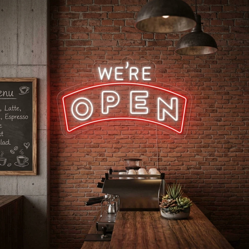 "We Are Open" Neon Sign