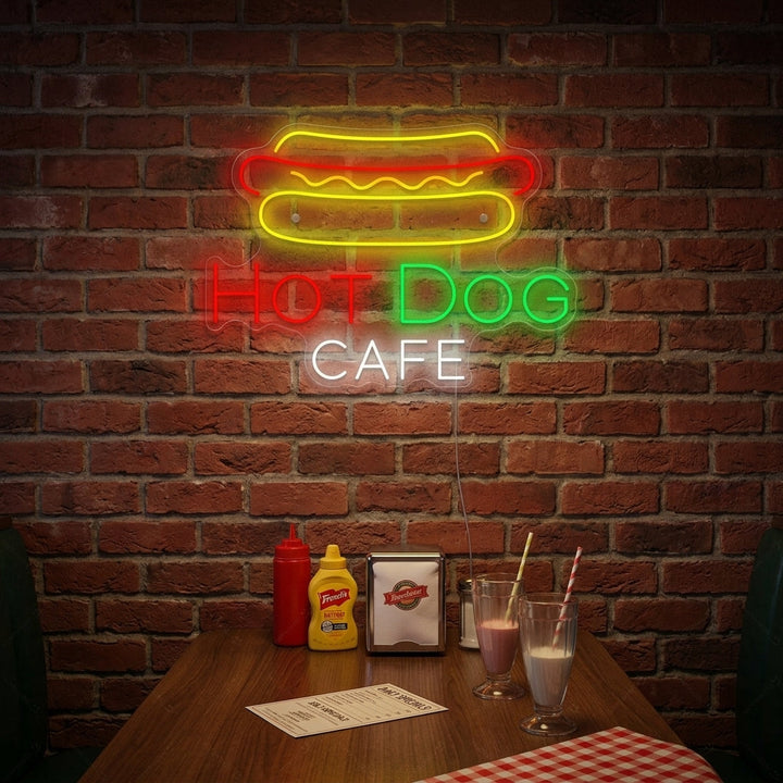 "Hotdog Cafe" Neon Sign