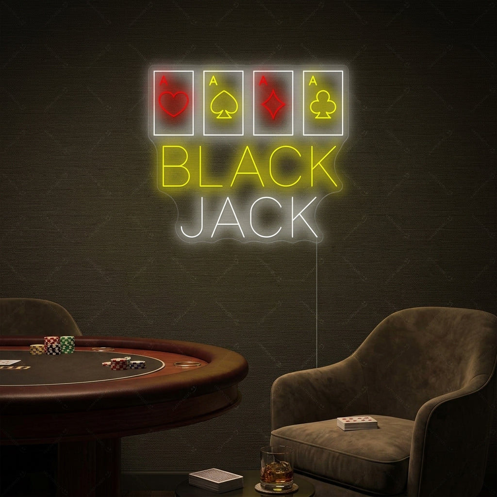 "Black Jack" Neon Sign