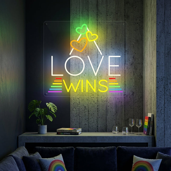 "LGBT Love Wins" Neon Sign