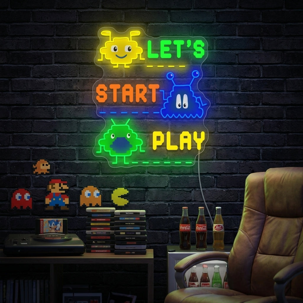 "8 Bit Video Game" Neon Sign