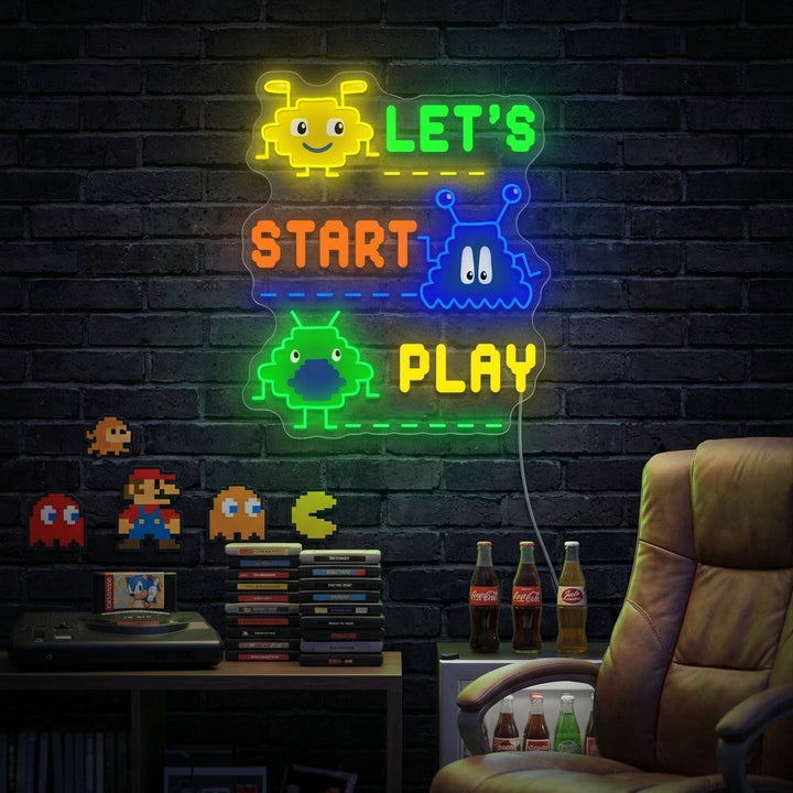 "8 Bit Video Game" Neon Sign