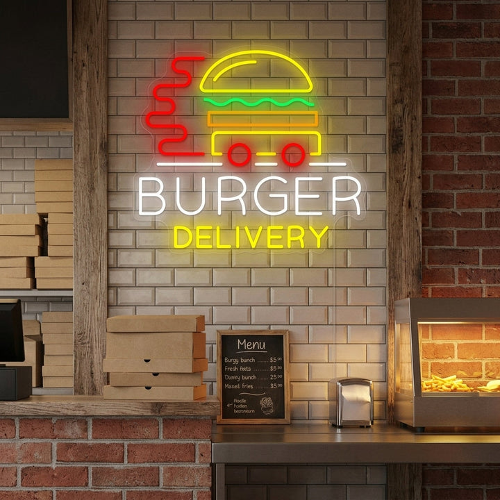 "Burger Delivery" Neon Sign