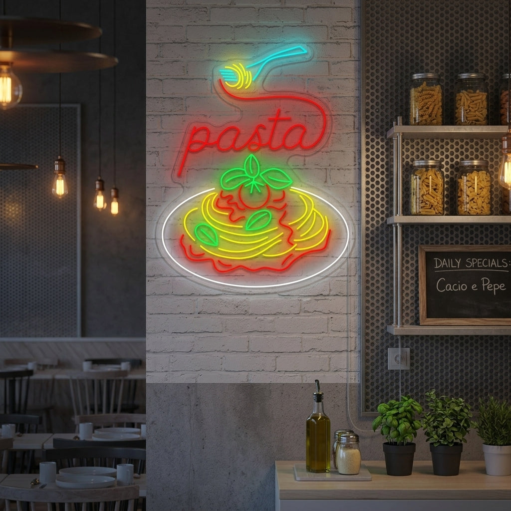 "Italian Pasta Dish" Neon Sign