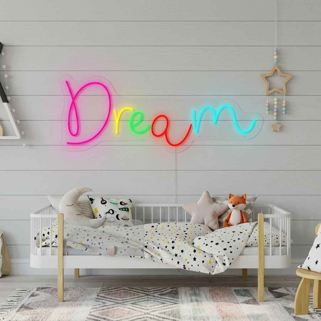 "Dream, Kids Room Decor" Neon Sign