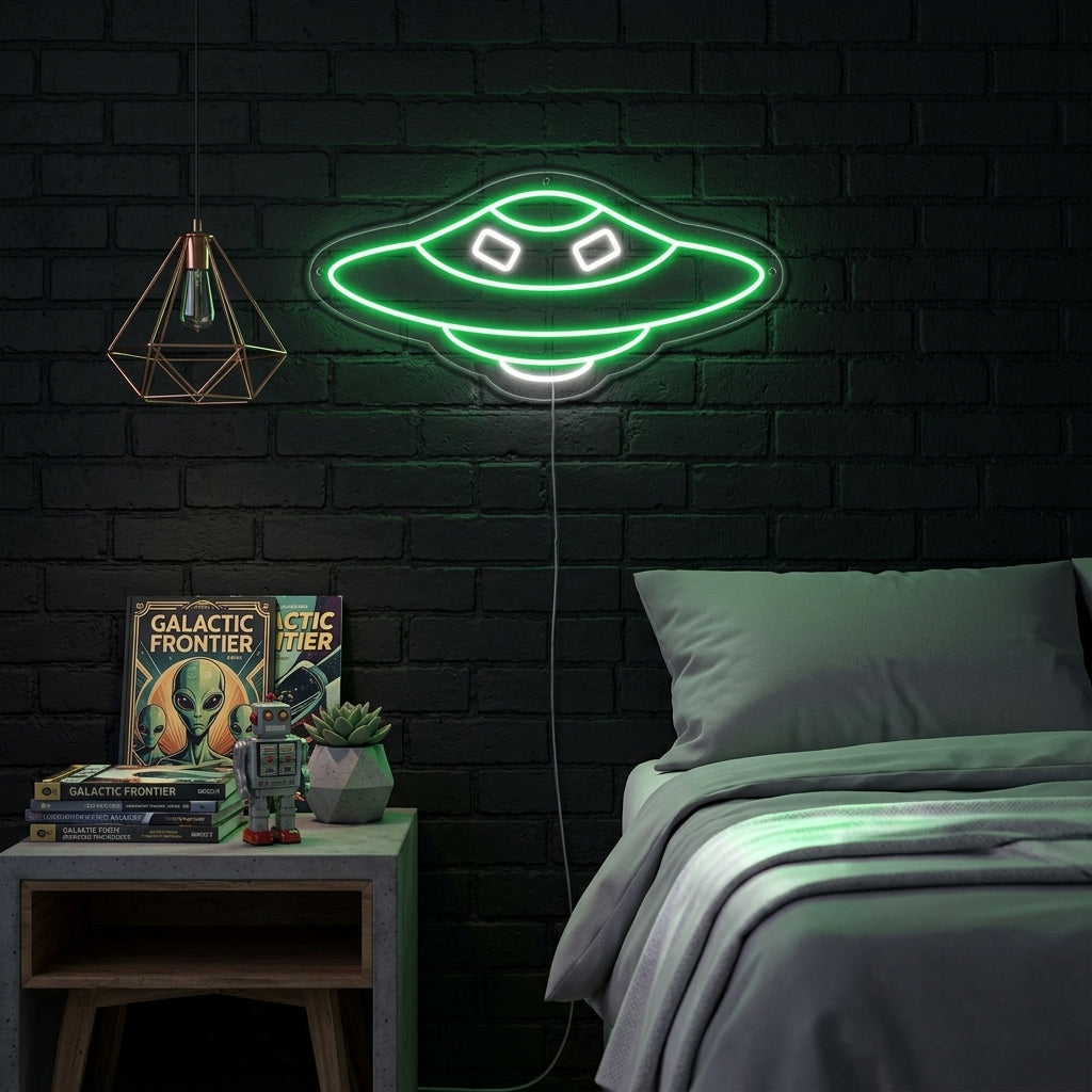 "Spaceship UFO" Neon Sign