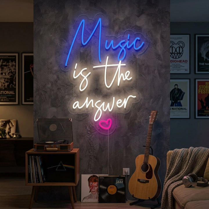 "Music is The Answer" Neon Sign