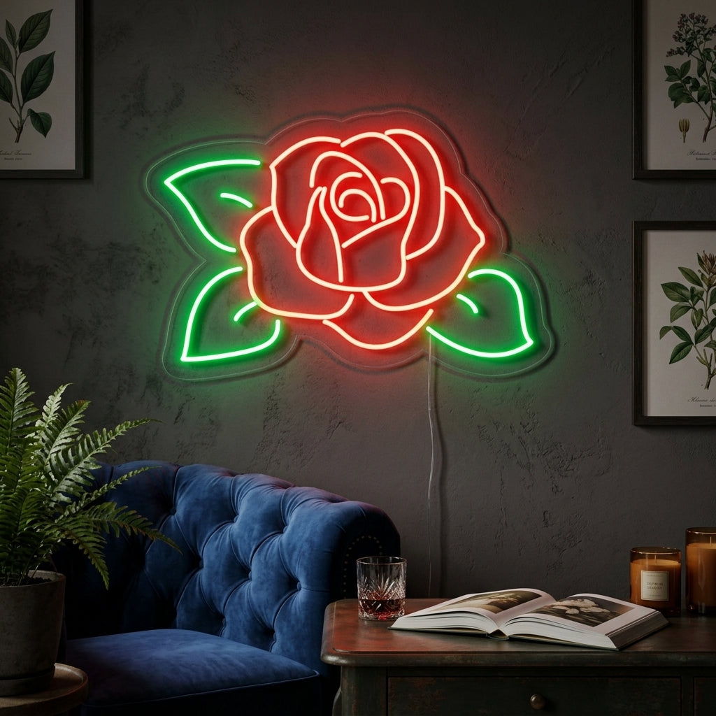 "Rose Flower" Neon Sign