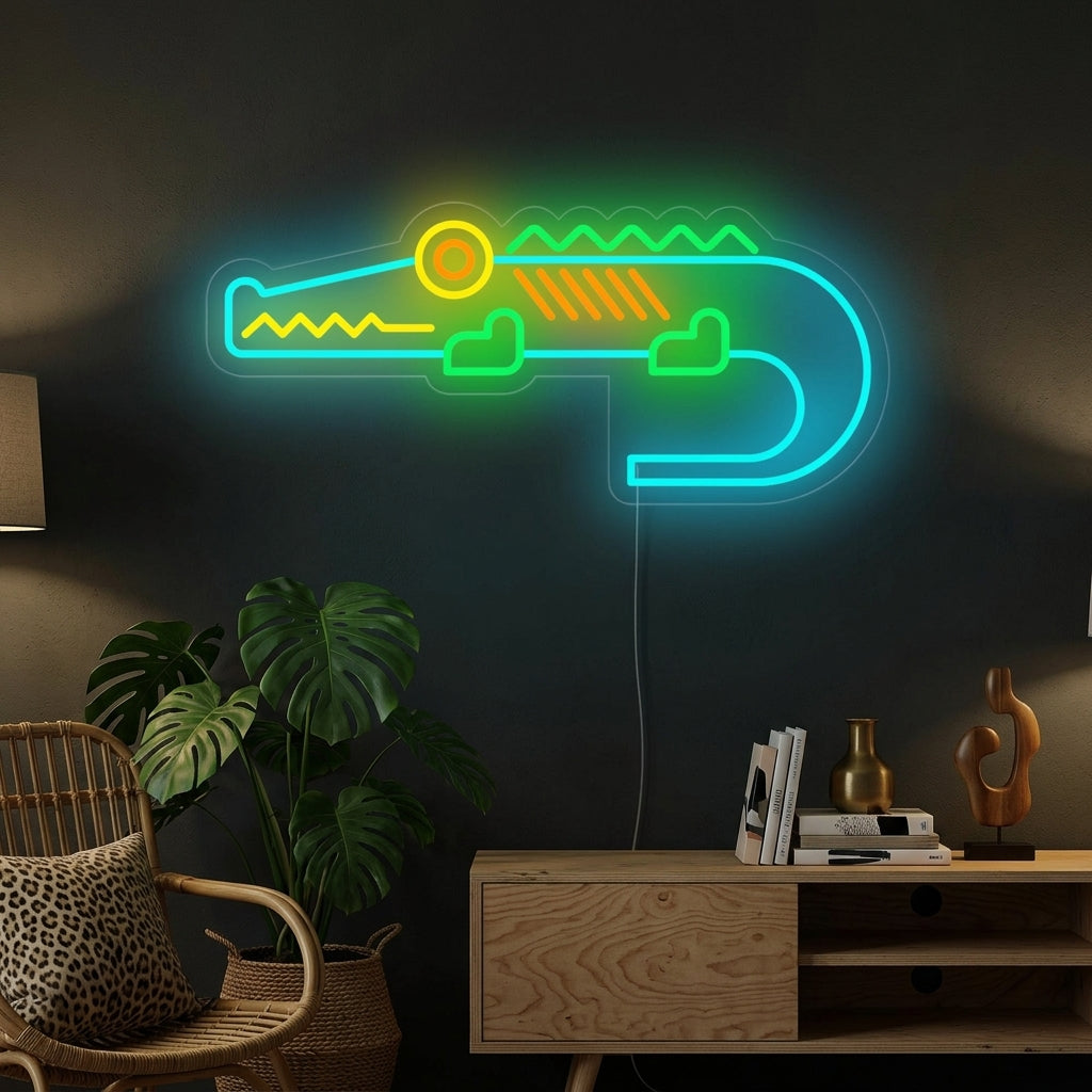 Cute Crocodile Neon Sign