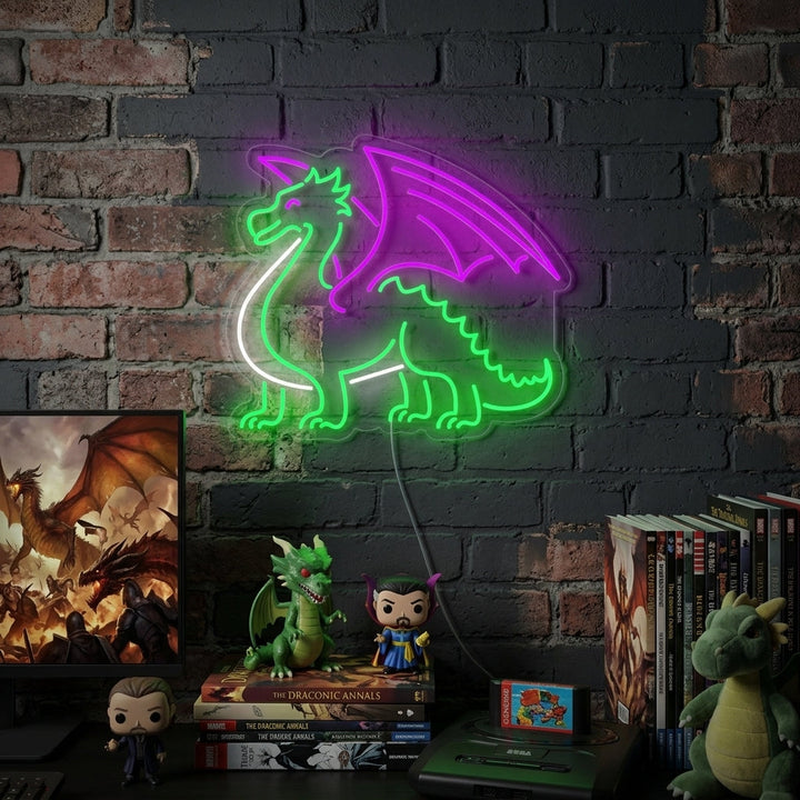 "Dragon with Wings" Neon Sign