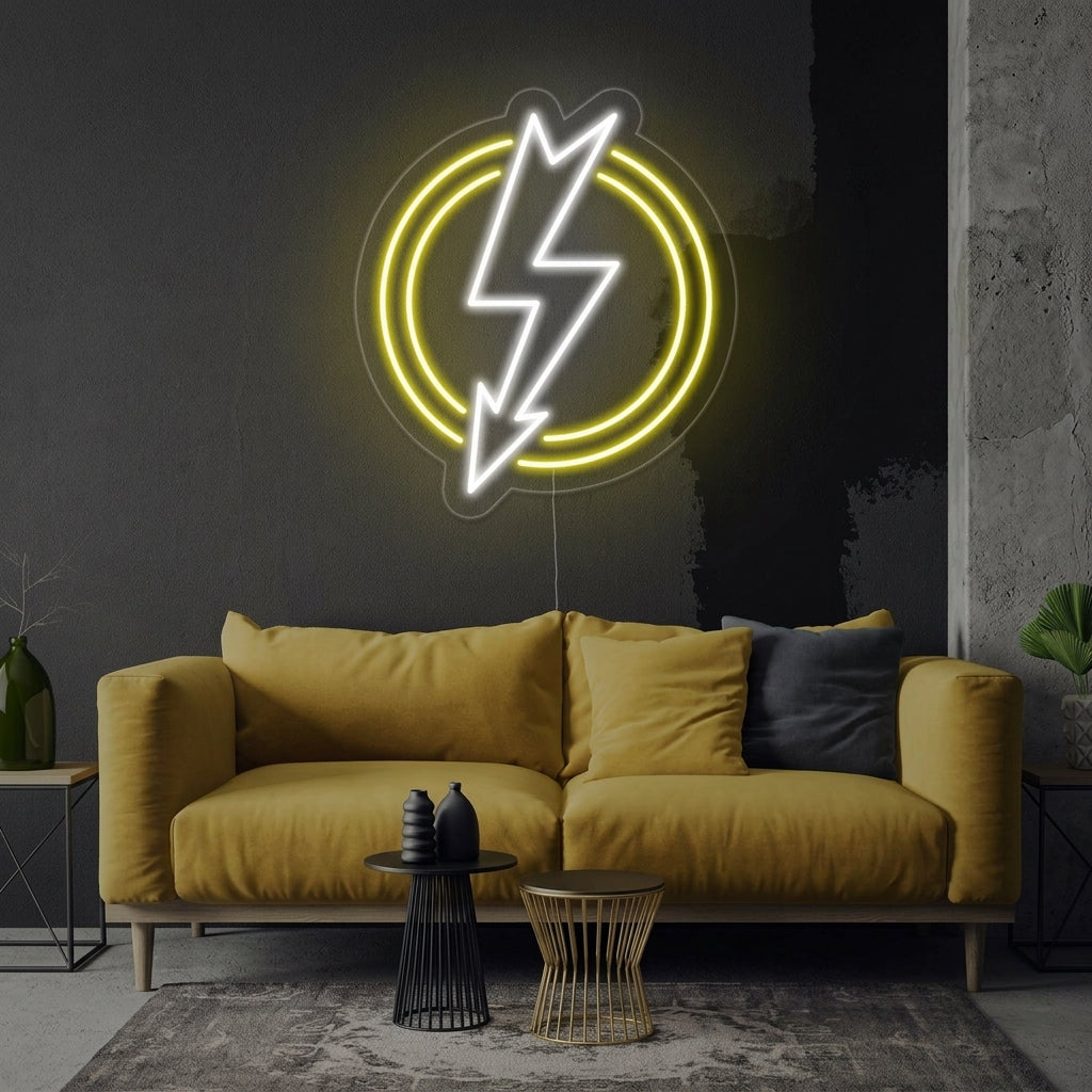 "Shining Lightning Bolt" Neon Sign