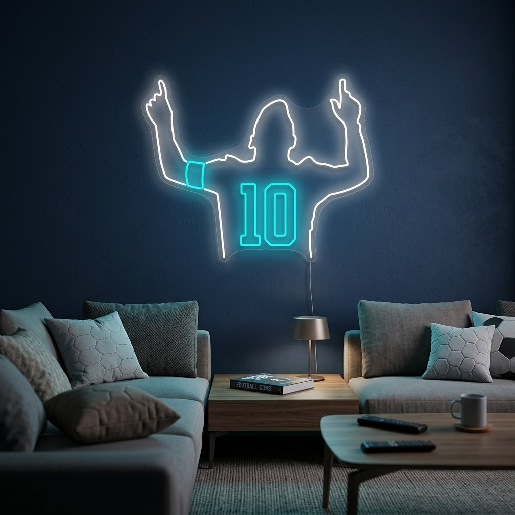 "Famous Soccer Player Number 10" Neon Sign