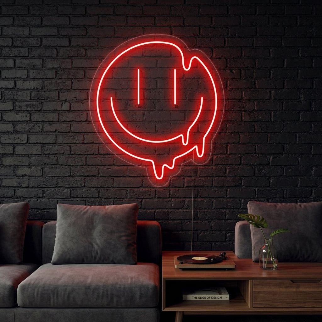 "Melting Smile" Neon Sign
