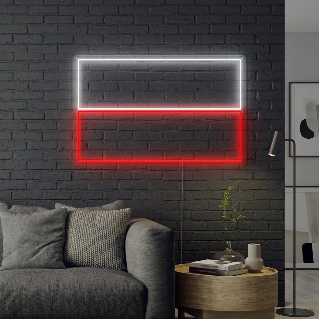 "Flag of Poland" Neon Sign