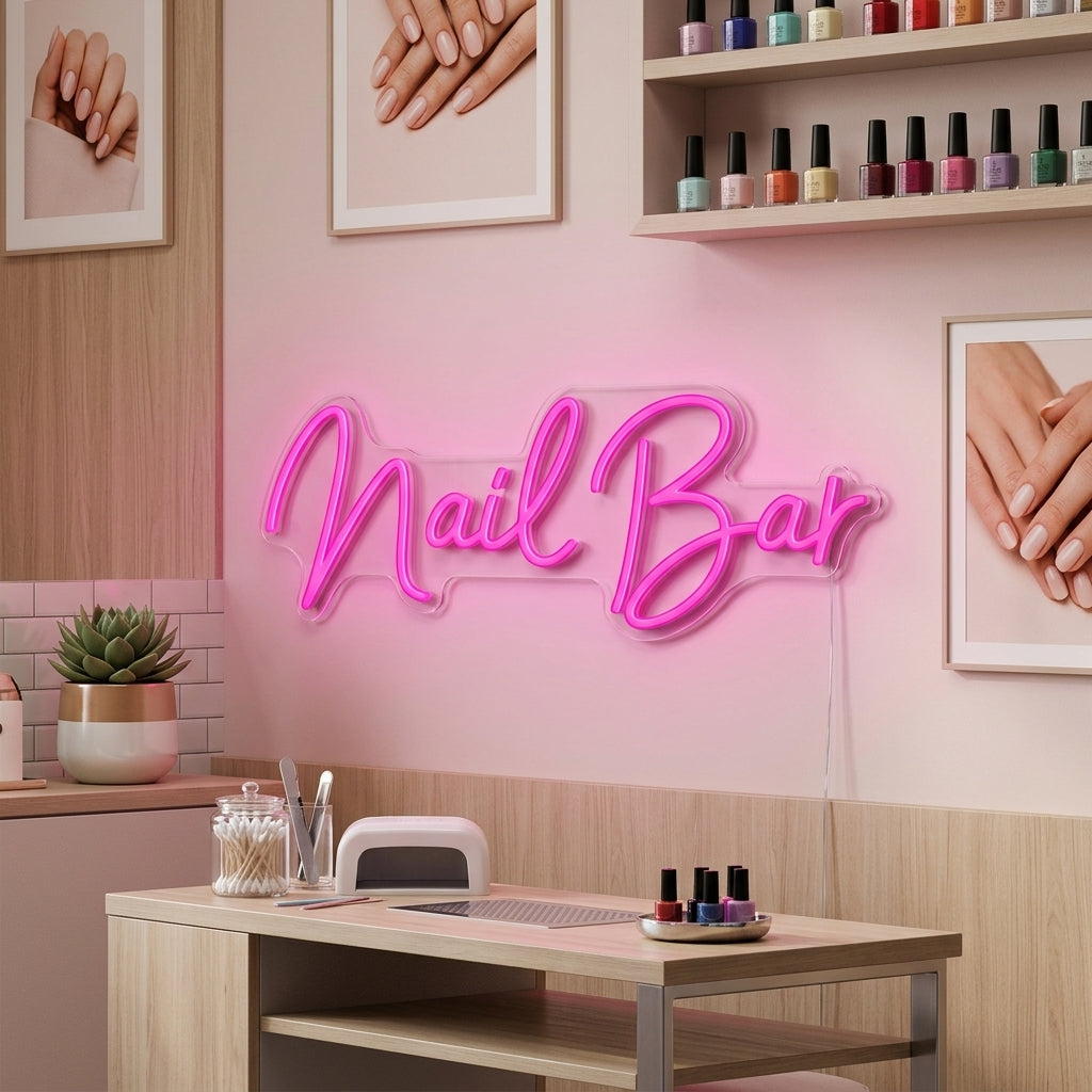 "Nail Bar" Neon Sign