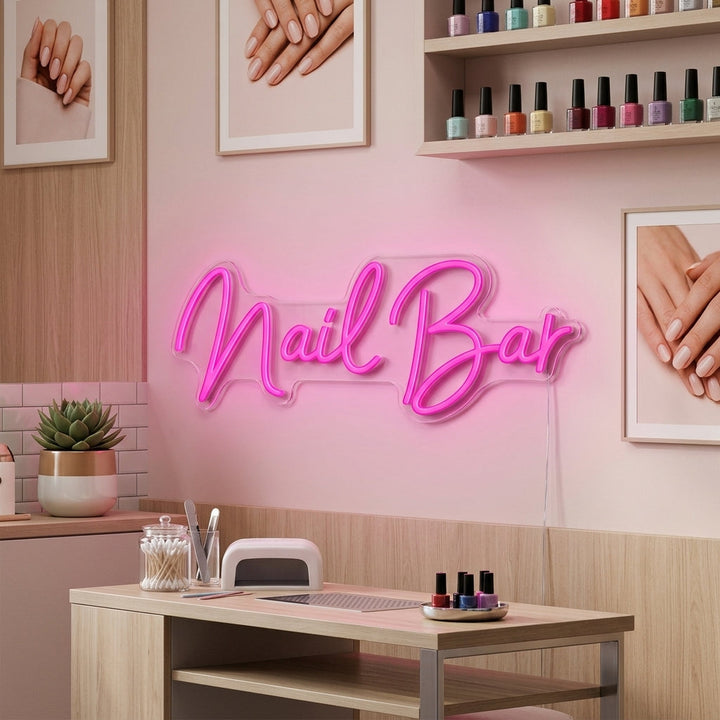 "Nail Bar" Neon Sign
