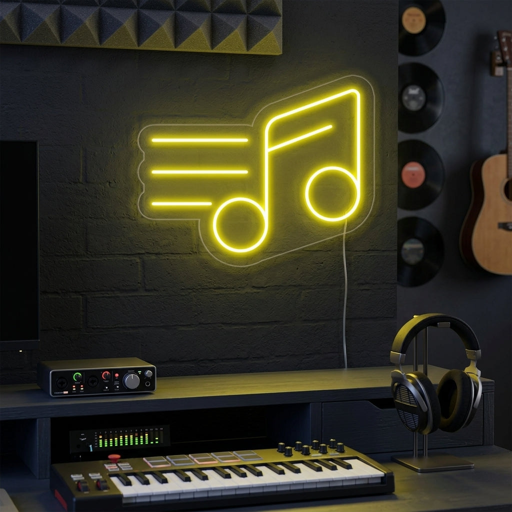 "musical note" Neon Sign