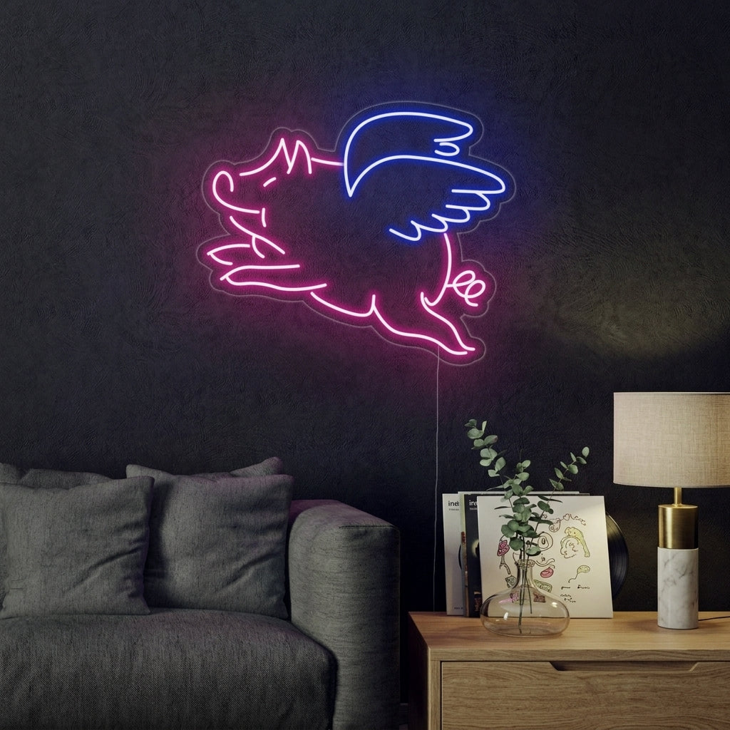 "Flying Pig" Neon Sign