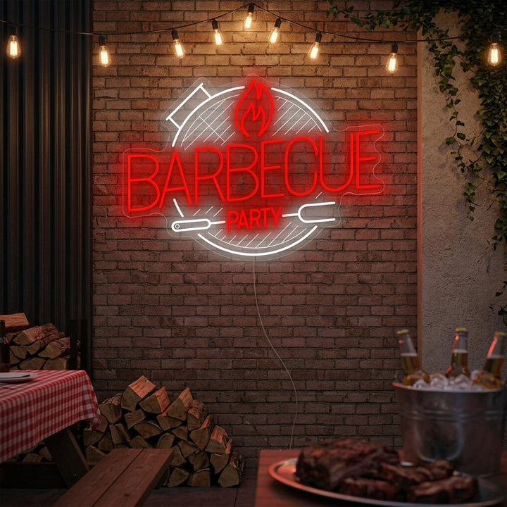 "Barbecue Party" Neon Sign