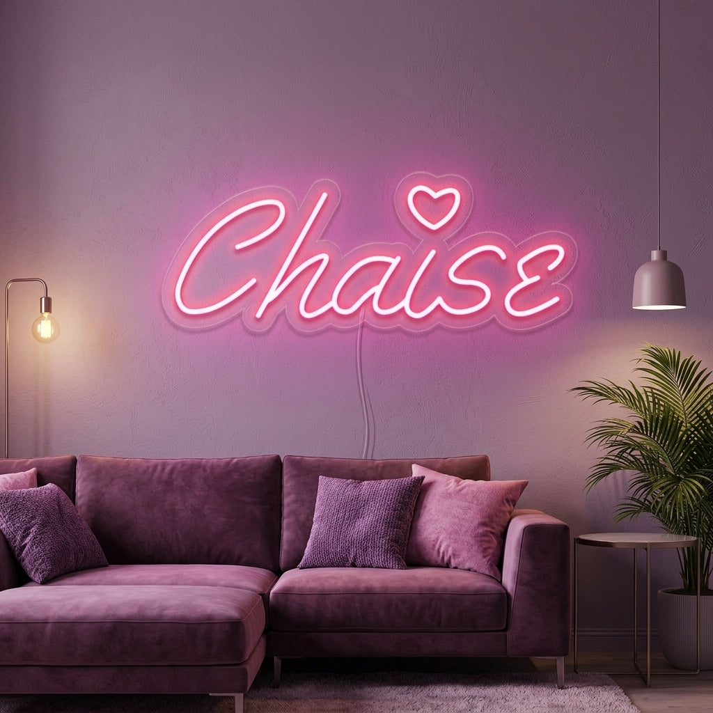 "Chaise" Neon Sign