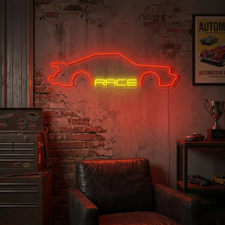 "Race Car" Neon Sign