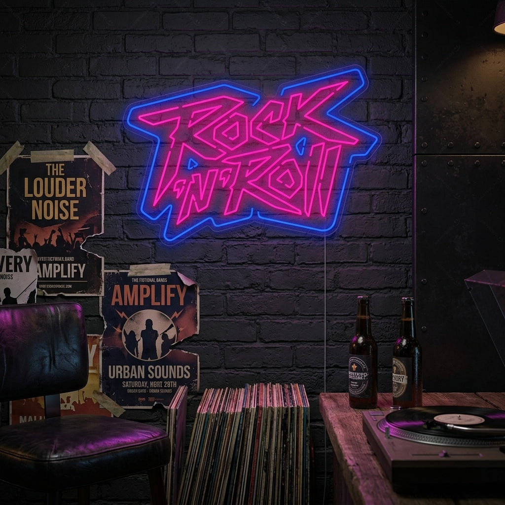"Rock 'n Roll" Neon Sign
