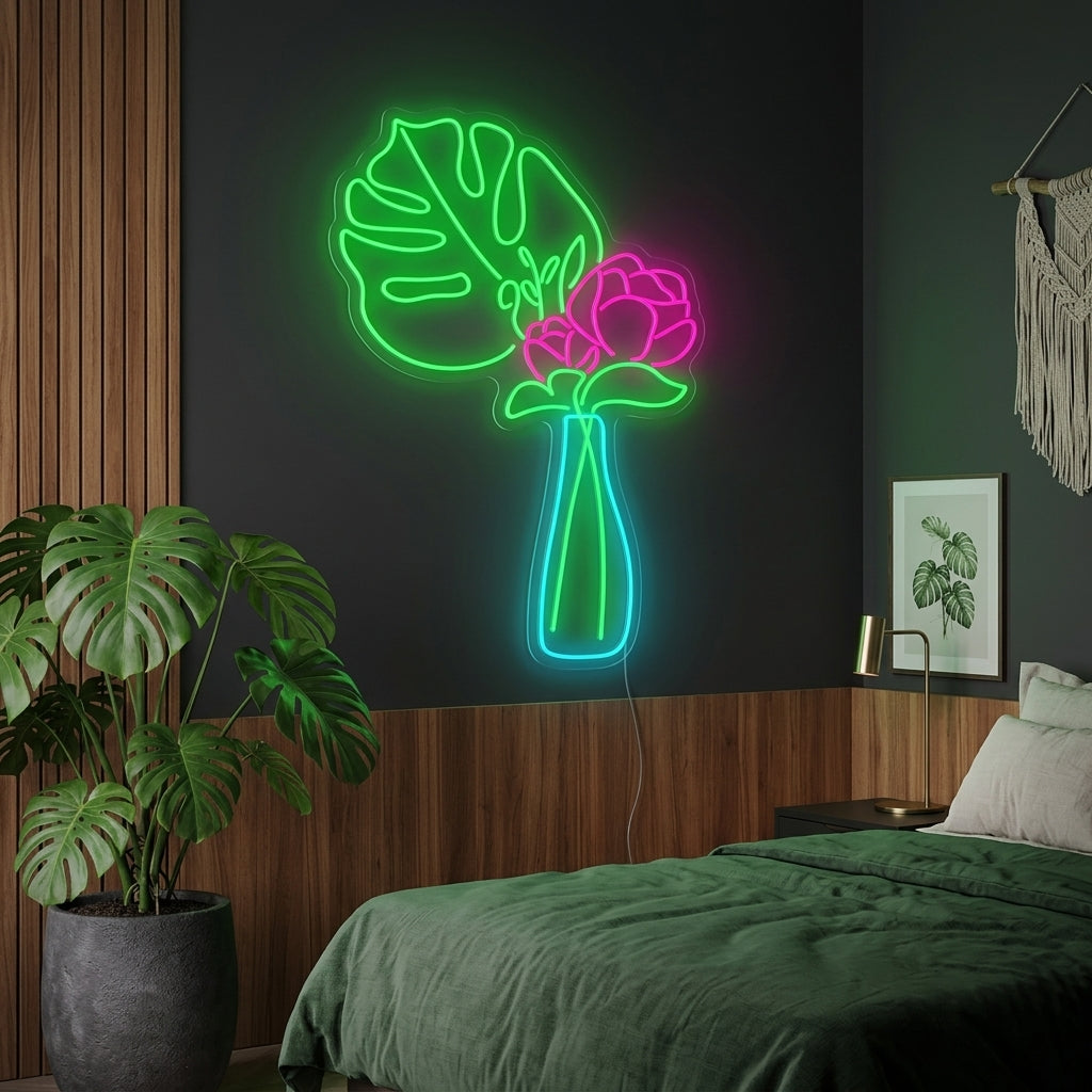 "Flower In Vase" Neon Sign