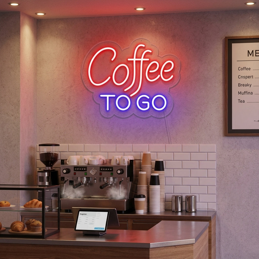 "Coffee To Go Restaurant" Neon Sign