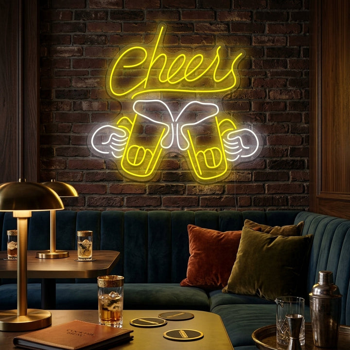 "Cheers" Neon Sign