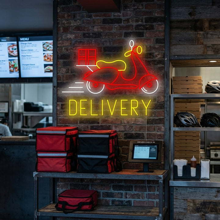 "Food Delivery Logo" Neon Sign