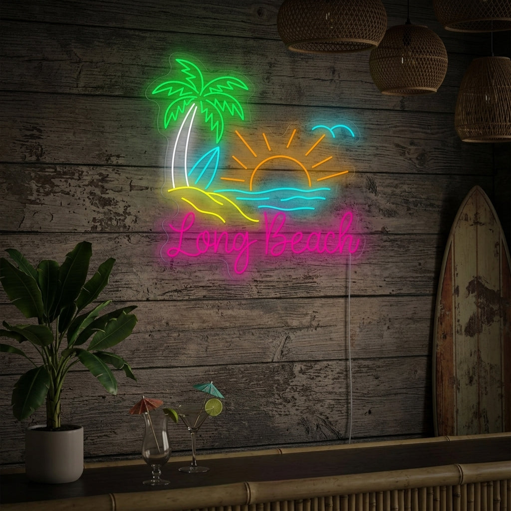 "Long Beach" Neon Sign