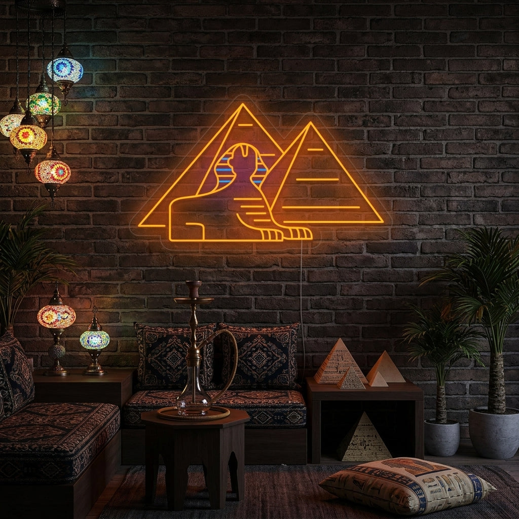 "Sphinx Egyptian Pyramids" Neon Sign