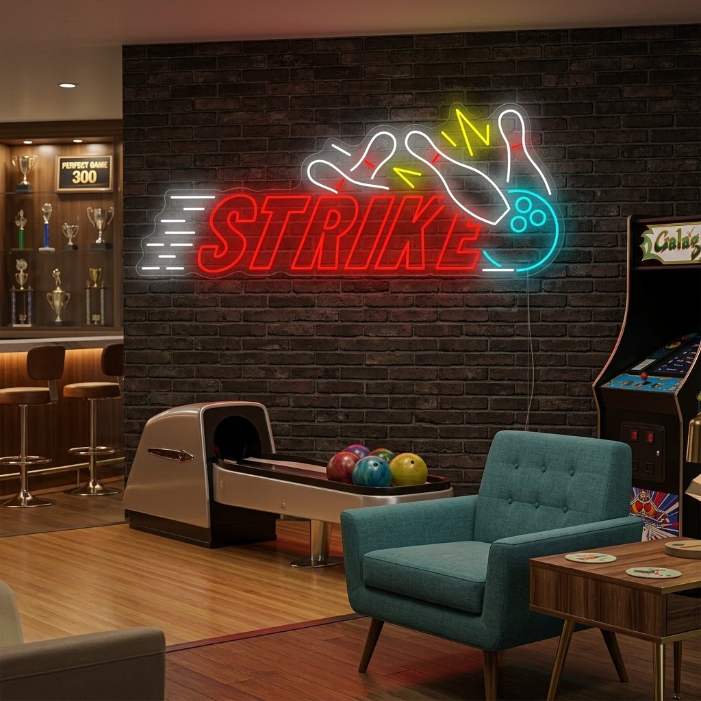 "Strike Bowling" Neon Sign