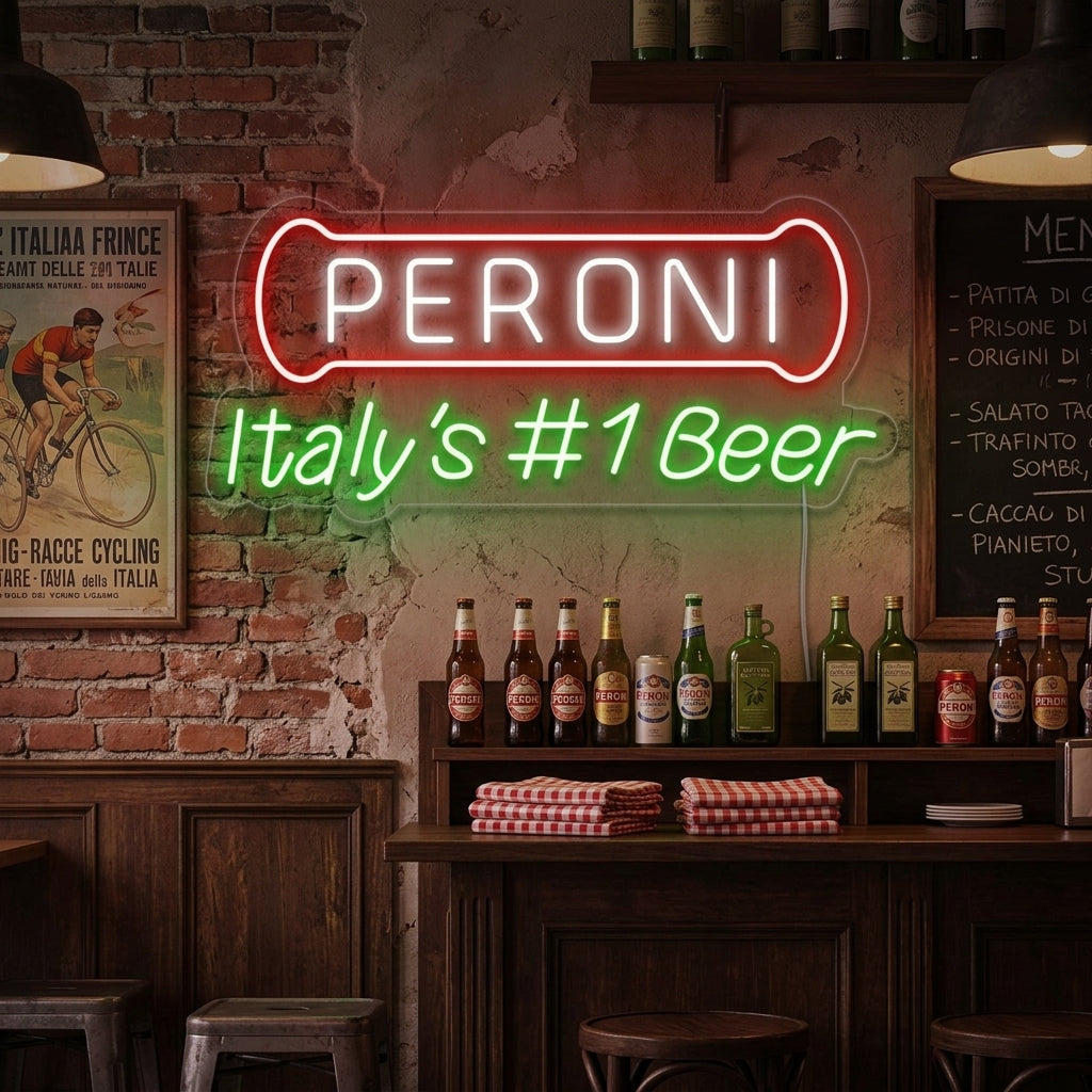 "Italy Beer Peroni Bar" Neon Sign