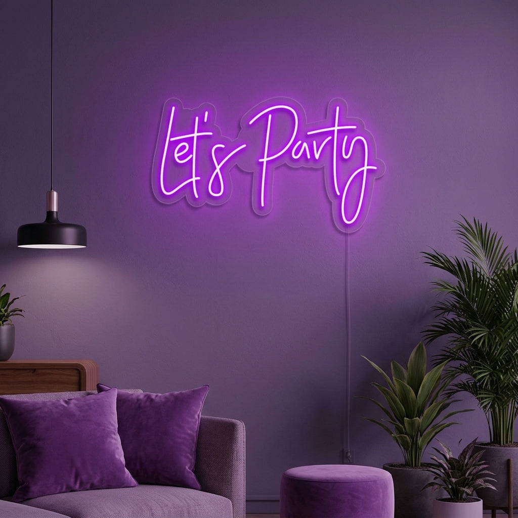 "Lets Party" Neon Sign