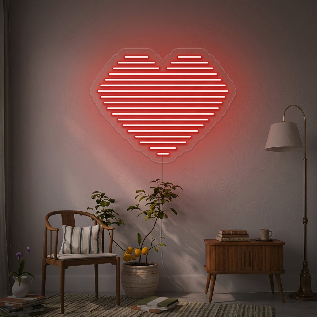 "Heart Line" Neon Sign